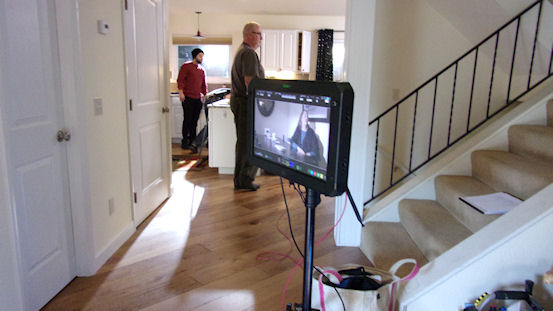 Monitor Displays Camera Shots
